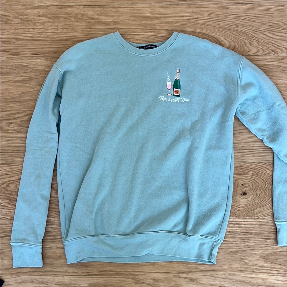 Light Green Embroidered Sweatshirt